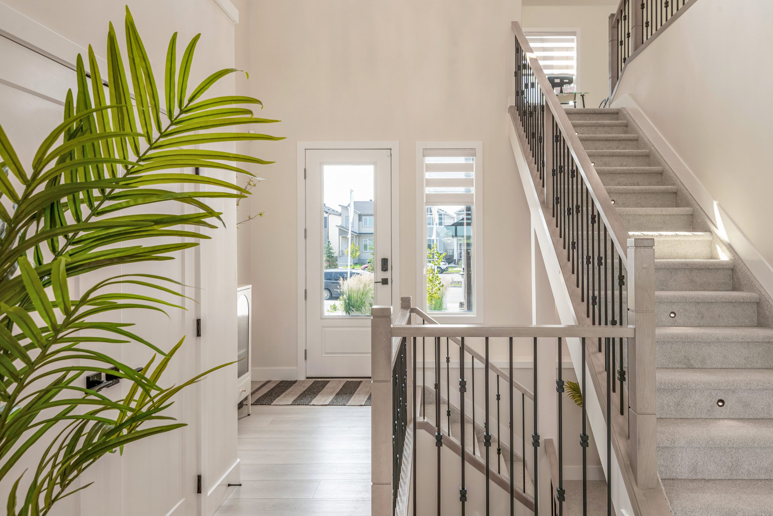 Property entry and staircase photographed by Matt